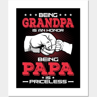 Being Grandpa is an Honor being Papa is Priceless Father Posters and Art